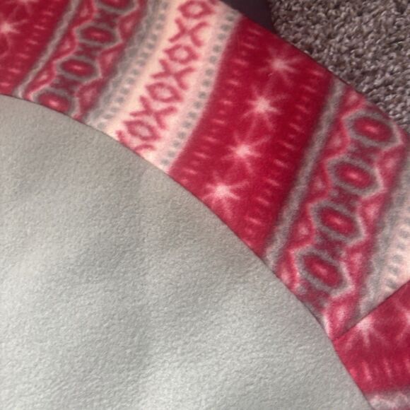 Rustic Christmas Tree Skirt & Stockings Set Felt Applique Santa Winter FairIsle - Picture 8 of 14